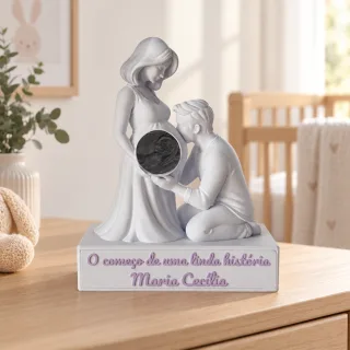 Foto do produto Porta-Retrato 3D de Ultrassom do Casal